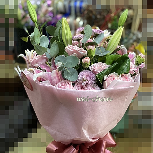 玫瑰百合花束 新竹東區花店