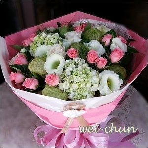 繡球玫瑰花束